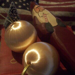 Satin Ball Vintage Christmas Ornaments -You Will Get Two!